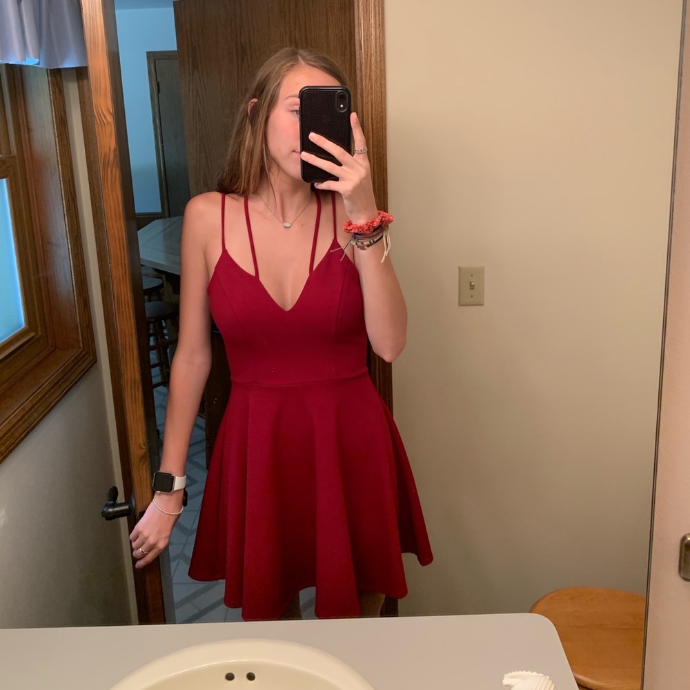 Windsor Red Skater Dress
